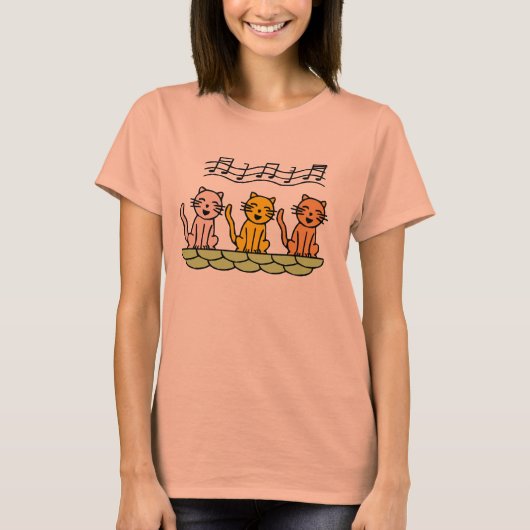 歌う猫Tシャツおよびギフト Tシャツ (正面)