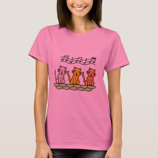 歌う猫Tシャツおよびギフト Tシャツ (正面)