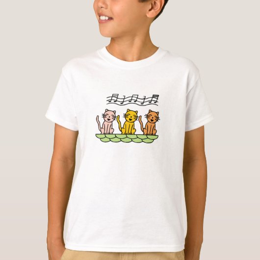歌う猫Tシャツおよびギフト Tシャツ (正面)
