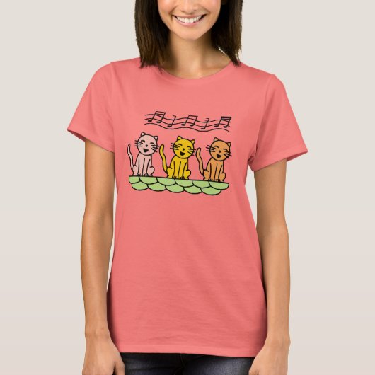 歌う猫Tシャツおよびギフト Tシャツ (正面)