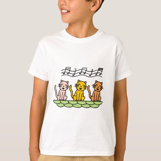 歌う猫Tシャツおよびギフト Tシャツ (正面)