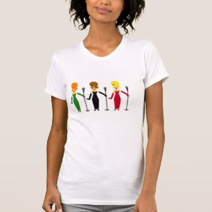歌う花型女性歌手Tシャツ Tシャツ