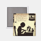 歌う裁縫レディヴィンテージ妖精の詩 マグネット (正面/裏面)