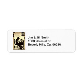 歌う裁縫レディヴィンテージ妖精の詩 ラベル