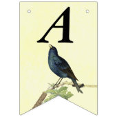 歌う誕生日ブラックバードブランチキャタピラ バンティングフラッグ (第2の旗)