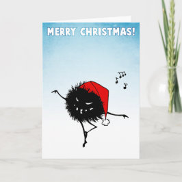 歌う踊り悪いクリスマスバグ シーズンカード