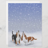 歌う雪だるまレターヘッド文房具 (正面/裏面)