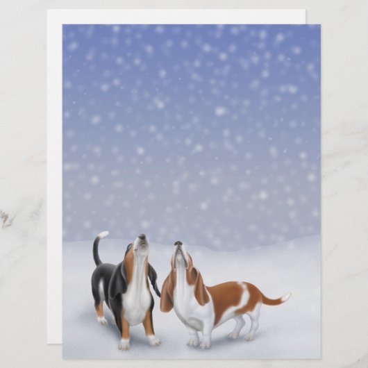 歌う雪だるまレターヘッド文房具 (正面/裏面)