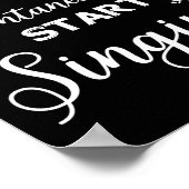 歌う音楽愛好家の注意が歌い始める可能性あり ポスター (角)