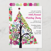 歌う鳥たちクリスマスホリデーパーティ招待状 招待状 (正面/裏面)