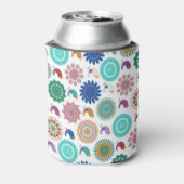 歌う鳥とマンダラフォークアートパターン 缶クーラー (缶裏面)