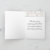 歌う鳥によってカスタマイズ挨拶状 カード (内部)