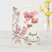 歌う鳥によってカスタマイズ挨拶状 カード (黄色い花)