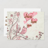 歌う鳥のオリジナルポストカード ポストカード (正面/裏面)