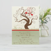 歌う鳥の木目ツリークリスマスディナー 招待状 (スタンド正面)