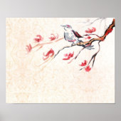 歌う鳥の背景 ポスター (正面)