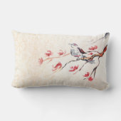 歌う鳥の背景 ランバークッション (裏面)