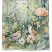 歌う鳥 シャワーカーテン (正面)