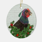 歌う鶏 セラミックオーナメント (左)