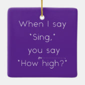 「歌う」と言ったら「どれくらいの高さか」と言う。 パープル セラミックオーナメント (裏面)