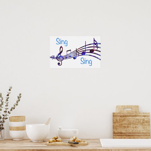 歌う ポスター (キッチン)