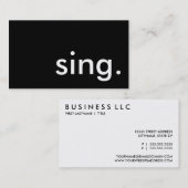 歌う 名刺 (正面/裏面)