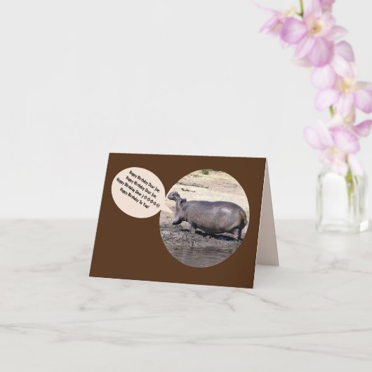 歌うHippo誕生日カード/パーソナライズ カード (蘭)