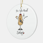 歌うTシャツおよびギフトについてのナット セラミックオーナメント (左)