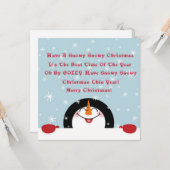 歌え！雪の多いクリスマスだ カード (正面/裏面インサイチュ)