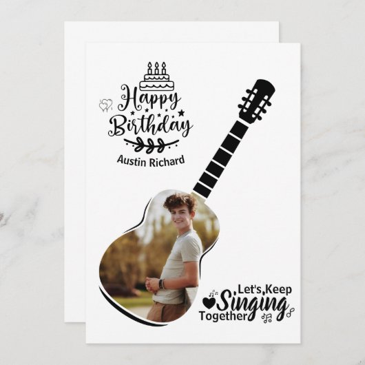 歌おう保のハッピーバースデー 招待状 (正面/裏面)