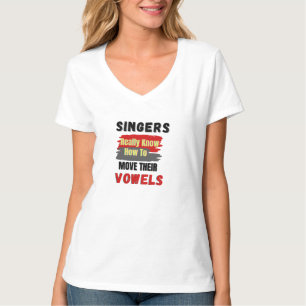 歌おもしろい手の母音動 Tシャツ