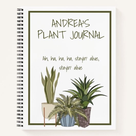 歌おもしろい歌詞プラントテーマJournalノート ノートブック (正面)