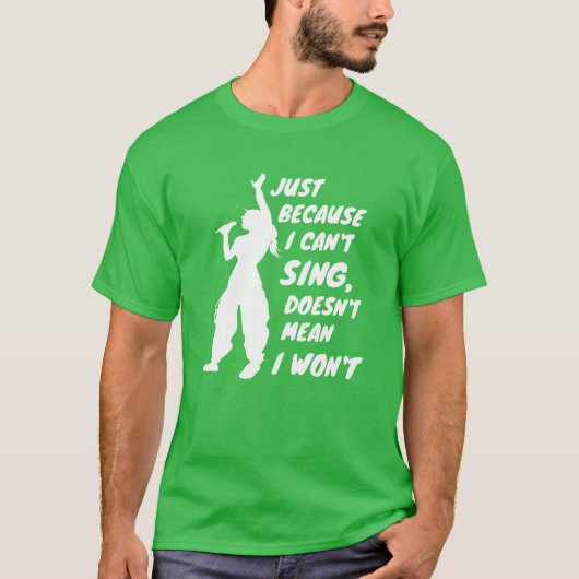 歌がうまくないからって友達になることをあきらめないで Tシャツ (正面)