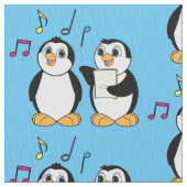 歌っているペンギン ファブリック (クローズアップ)