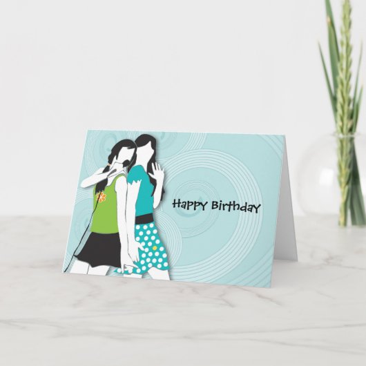 歌っている情報通の女の子 カード (正面)