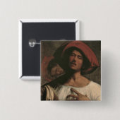 歌っている若者 缶バッジ (正面&裏面)