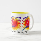 歌って下さい、歌って下さい、歌って下さい ツートーンマグカップ (正面右)