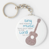 「歌って音楽を作って…」 ギターキーチェーン キーホルダー (正面)