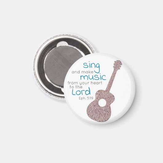 「歌って音楽を作って…」 ギターマグネット マグネット (正面/裏面)