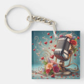 歌で私のハートを満たす – ギフトパーソナライズされた キーホルダー (正面)