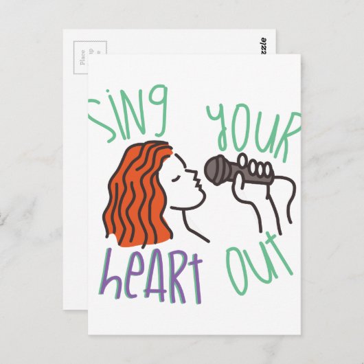 歌とハートアウト ポストカード (正面/裏面)