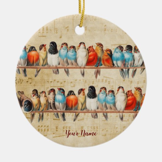 歌と歌声 セラミックオーナメント (正面)