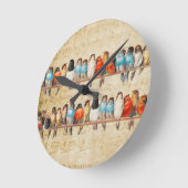 歌と歌声 ラウンド壁時計 (傾斜)