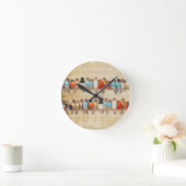 歌と歌声 ラウンド壁時計 (ホーム)