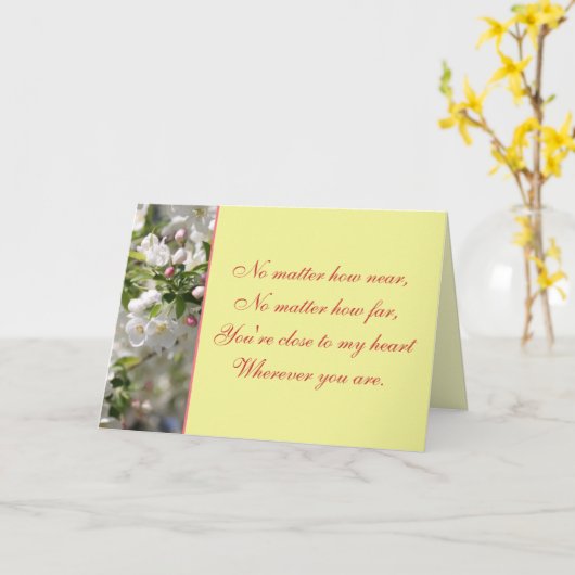 歌と花のあいさつ カード (黄色い花)