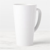 "歌に生きる"カラーノートのタイポグラフィーデザイン カフェラテマグ (右アングル)