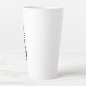 "歌に生きる"カラーノートのタイポグラフィーデザイン カフェラテマグ (正面)