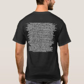 歌のタイトルのBLOODKINのTシャツは支持します Tシャツ (裏面)