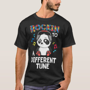 歌のパンダの自閉症違う意識にロックイン Tシャツ
