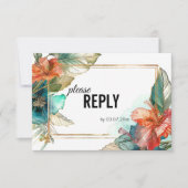 歌のリクエストでハイビスカスセレナーデパラダイス 出欠カード (正面)